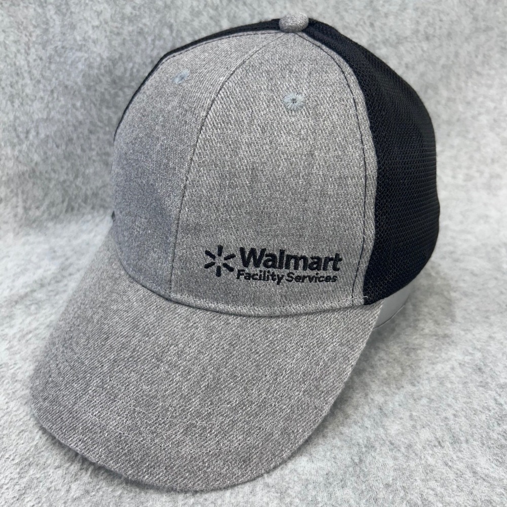 Walmart Facility Services Mens Gray Walmart Trucker Hat Snapback Mesh OSFM 1068